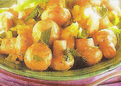 Cogumelos em marinada de laranja