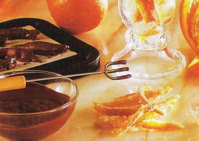 Casca de laranja cristalizada